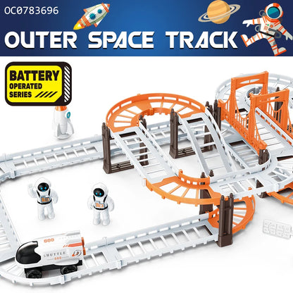 Astronaut Spaceship Track Set - Outer Space Toy Set for Kids