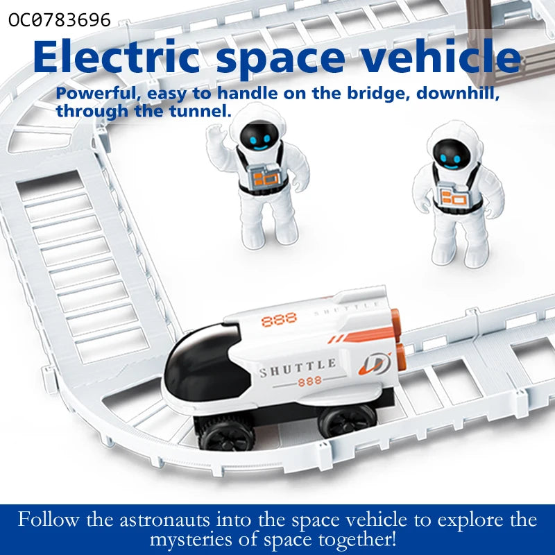 Astronaut Spaceship Track Set - Outer Space Toy Set for Kids