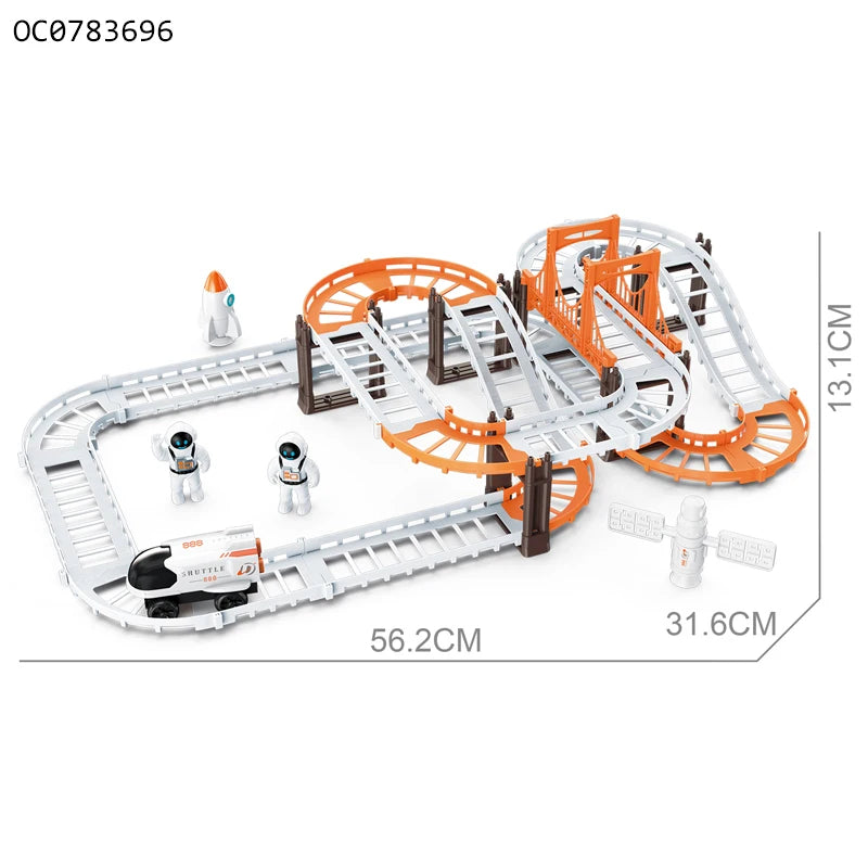 Astronaut Spaceship Track Set - Outer Space Toy Set for Kids