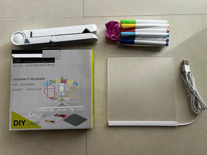 3D LED Light Glass Acrylic Writing pad